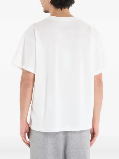 Mm6 Maison Margiela Mm6 By Maison Margiela Minimalist Logo Short Sleeve T-shirt In White