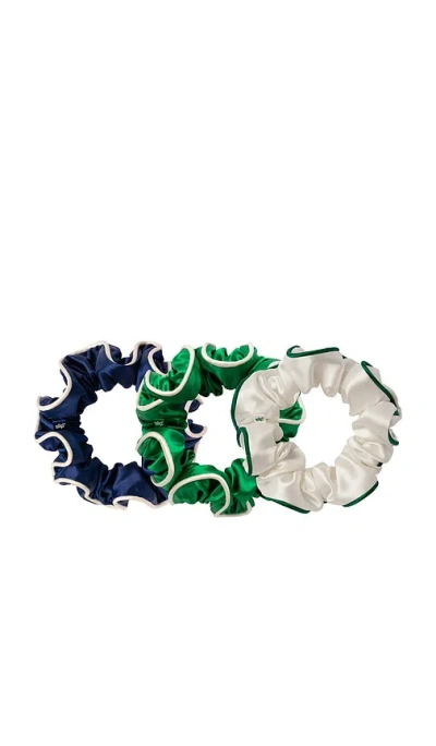 Slip Game Day Large Silk Scrunchies Set Of Three In Multi