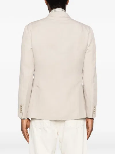 Eleventy Double-breasted Jacket In Neutral