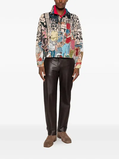 Kidsuper Patterned Button Shirt Jacket In Neutral