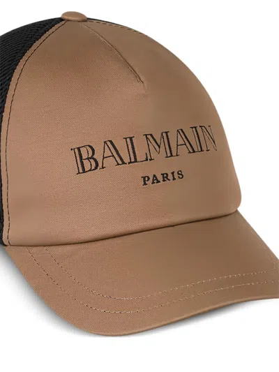 Balmain Mesh Cap In Brown