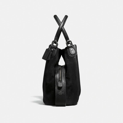 Shop Coach Edie Shoulder Bag 42 - Women's In Black/dark Gunmetal
