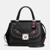 Coach Western Rivets Drifter Carryall In Glovetanned Leather In : Silver/black