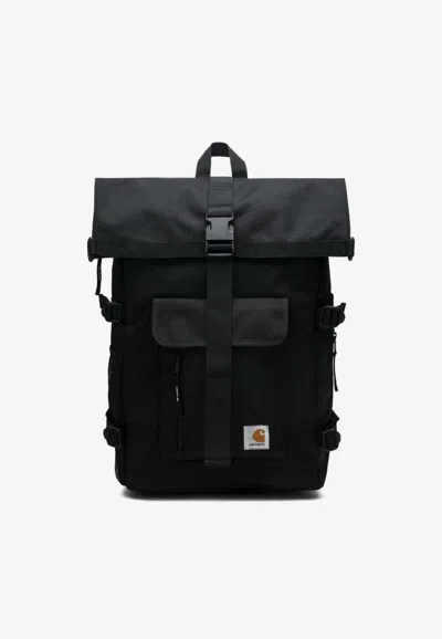 Carhartt Philis Logo-patch Backpack In Black