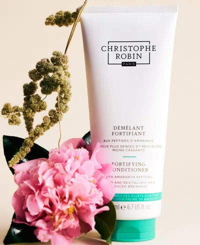 Christophe Robin Fortifying Conditioner With Amaranth Peptides In Transparent