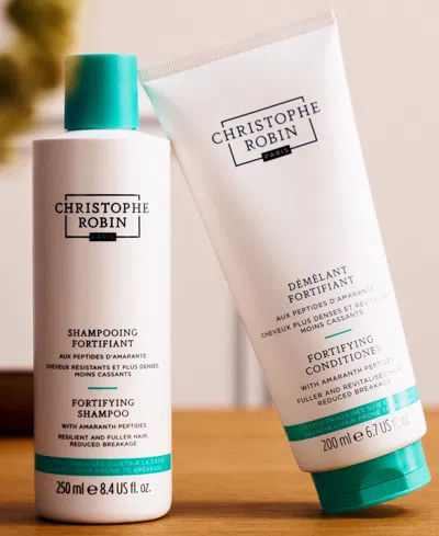 Christophe Robin Fortifying Conditioner With Amaranth Peptides In Transparent