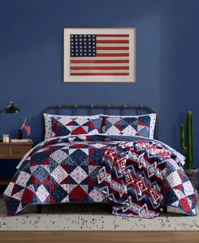 Wrangler Rodeo Patchwork Reversible Quilt Set