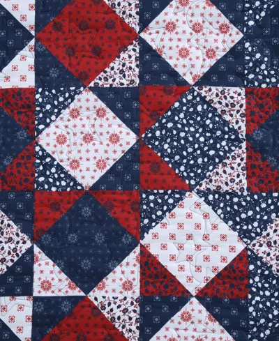 Wrangler Rodeo Patchwork Reversible Quilt Set In Blue