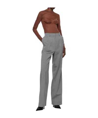 Pushbutton Dummy Shaped Mesh Top In Brown