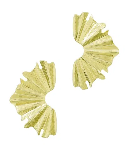 Adornia Plated Wave Statement Earrings In Green