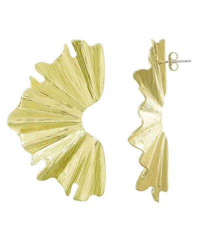 Adornia Plated Wave Statement Earrings In Green