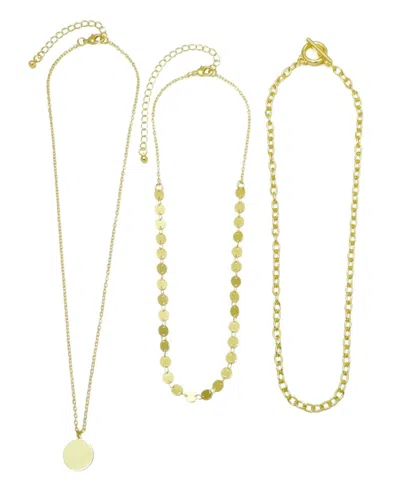Adornia 14k Gold Plated 3-layer Toggle And Confetti Necklace In Pattern