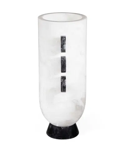 Jonathan Adler Acrylic Como 6" Disc Vase In White