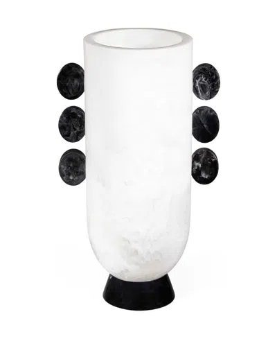 Jonathan Adler Acrylic Como 6" Disc Vase In White