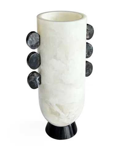Jonathan Adler Acrylic Como 6" Disc Vase In White