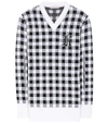 CHRISTOPHER KANE GINGHAM WOOL, CASHMERE AND VIRGIN WOOL SWEATER,P00213305-3