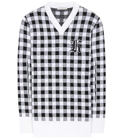 Christopher Kane Gingham Wool, Cashmere And Virgin Wool Sweater In Multicoloured