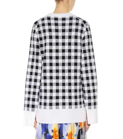 Shop Christopher Kane Gingham Wool, Cashmere And Virgin Wool Sweater In Multicoloured