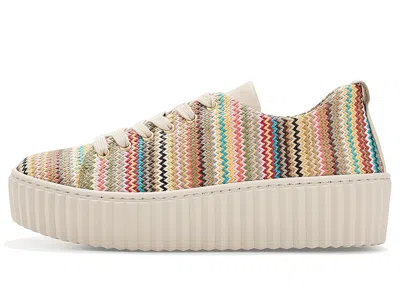 Gabor Woven Platform Sneaker In Multi