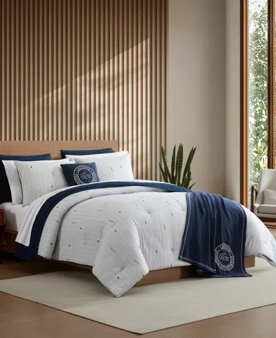 Lacoste Home Logo Stripe 2-pc. Comforter Sets, Twin In Multi