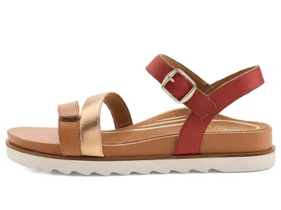 Aetrex Cass Platform Sandals In Brown