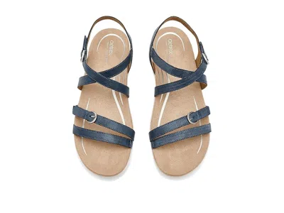 Aetrex Hadley Adjustable Quarter Strap Sandals In Blue