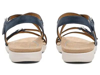 Aetrex Hadley Adjustable Quarter Strap Sandals In Blue