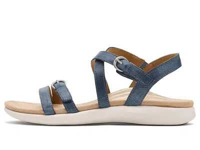 Aetrex Hadley Adjustable Quarter Strap Sandals In Blue