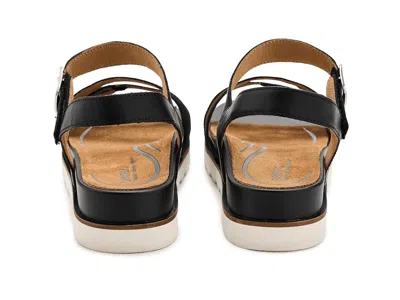 Aetrex Cass Platform Sandals In Black