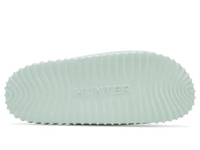 Hunter Faroe Platform Slide Sandal In Green