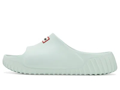 Hunter Faroe Platform Slide Sandal In Green