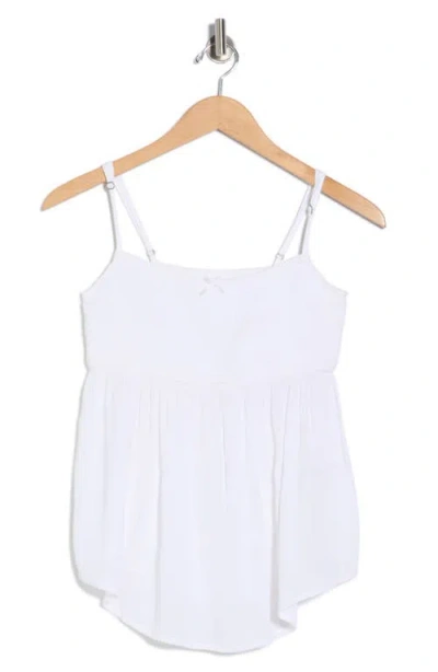Abound Smocked Boho Cami Top In White
