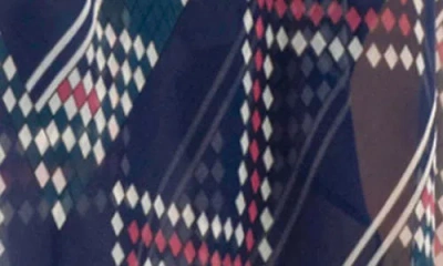 Marcus Adler Abstract Print Square Scarf In Red