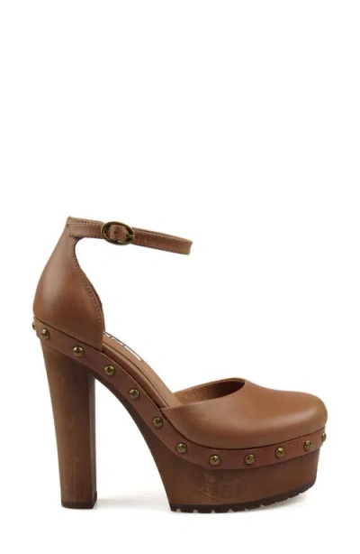 Zigi Divaa Ankle Strap Platform Pump In Brown
