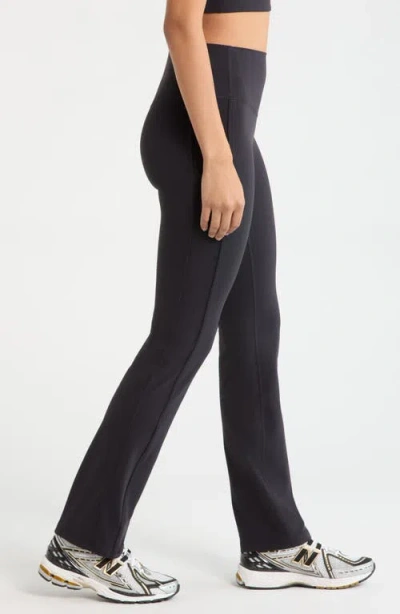 Zella Studio Luxe Piped Bootcut Leggings In Black
