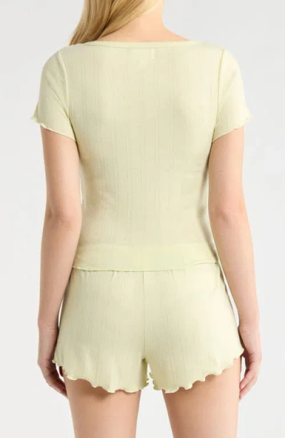 Open Edit Pointelle Knit Short Pajamas In Multi