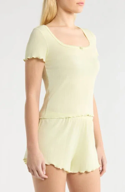 Open Edit Pointelle Knit Short Pajamas In Multi