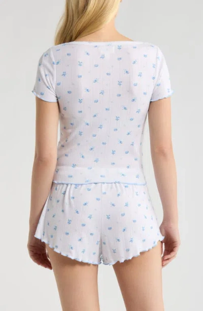 Open Edit Pointelle Knit Short Pajamas In Multi