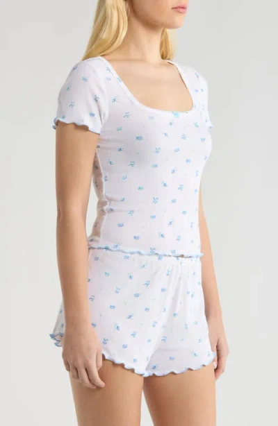 Open Edit Pointelle Knit Short Pajamas In Multi