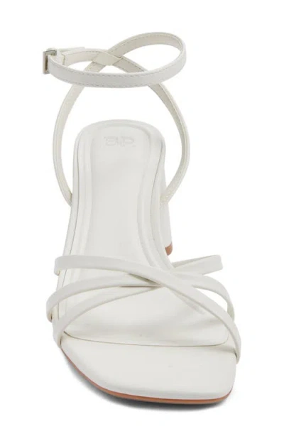 Bp. Isabelle Heel Ankle Strap Sandal In White