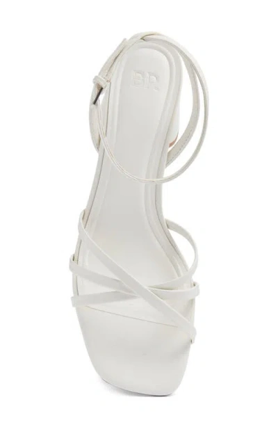 Bp. Isabelle Heel Ankle Strap Sandal In White