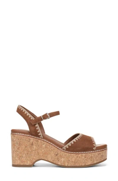 Naturalizer Della Platform Ankle Strap Sandal In Brown
