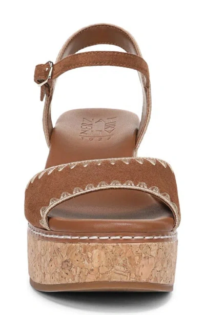 Naturalizer Della Platform Ankle Strap Sandal In Brown