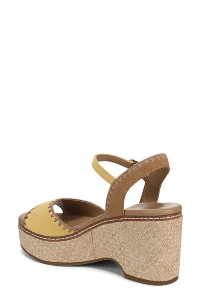 Naturalizer Della Platform Ankle Strap Sandal In Yellow
