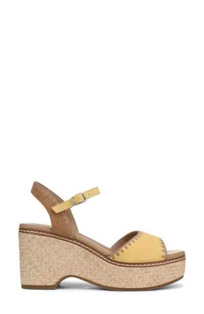 Naturalizer Della Platform Ankle Strap Sandal In Yellow