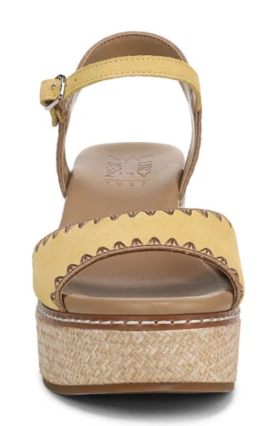 Naturalizer Della Platform Ankle Strap Sandal In Yellow