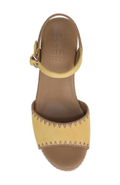 Naturalizer Della Platform Ankle Strap Sandal In Yellow
