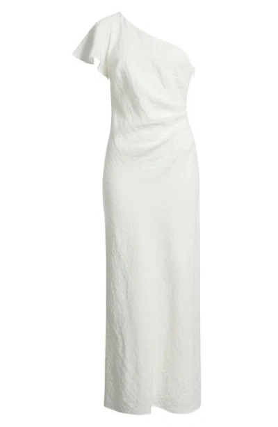 Sam Edelman Draped One-shoulder Dress In White