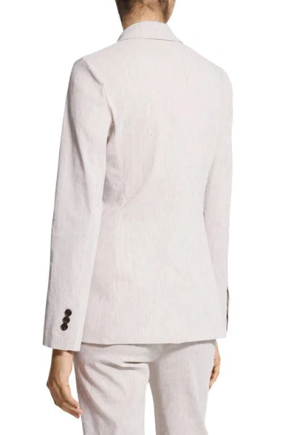 Theory Staple Linen Blend Blazer In Neutral