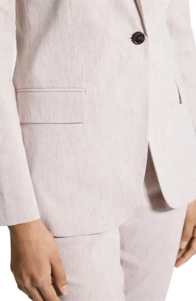 Theory Staple Linen Blend Blazer In Neutral